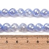 Electroplated Natural Agate Beads Strands G-B191-A07-8mm-16-5