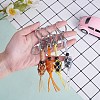 4Pcs  4 Colors Macrame Fringe Braided Keychain AJEW-SW00014-03-5
