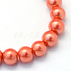 Baking Paint Pearlized Glass Pearl Round Bead Strands HY-Q003-6mm-38-2