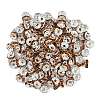 Brass Rhinestone Spacer Beads X-RB-A014-Z8mm-17S-4