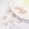 Light Gold Plated Alloy Enamel Pendants X-ENAM-R136-17A-4