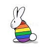 Rainbow Pride Rabbit Enamel Pin JEWB-F016-23EB-1
