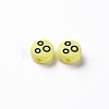 Opaque Champagne Yellow Acrylic Beads X-MACR-N008-42-C10-3