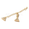 Brass Micro Pave Cubic Zirconia Chain Extender KK-G503-02G-2