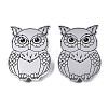 201 Stainless Steel Owl Lapel Pin JEWB-N007-120P-2