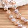 Natural Pearl Nuggets Beaded Necklace NJEW-P126-A-01C-01-2