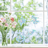 16 Sheets 4 Styles Waterproof PVC Colored Laser Stained Window Film Static Stickers DIY-WH0314-078-7