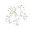 Silver Color Plated Alloy Letter Pendants PALLOY-J718-01S-Y-2