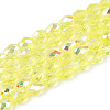 Transparent Electroplate Glass Beads Strands LS-EGLA-N023-6x8mm-A02-1