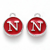 Platinum Plated Alloy Enamel Charms ENAM-S118-03N-P-1