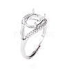 Adjustable Brass Finger Ring Components KK-L193-02P-4