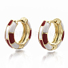 Brass Huggie Hoop Earrings EJEW-S209-06D-1