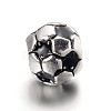 Large Hole FootBall/Soccer Ball Alloy Enamel European Beads LS-MPDL-L013-02B-1