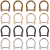 16pcs 4 Colors Alloy D-Ring Anchor Shackle Clasps FIND-GF0006-71-1