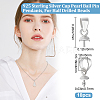 Beebeecraft 10Pcs 925 Sterling Silver Cup Pearl Peg Bail Pinch Pendants STER-BBC0001-57-2