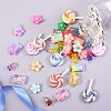 80Pcs 40 Style Polymer Clay & Resin Pendants RESI-SZ0001-41-5