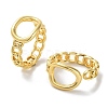 Brass Open Cuff Ring RJEW-E292-09G-1