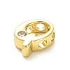 Rack Plating Brass Cubic Zirconia Beads KK-L210-008G-Q-2