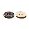 2-Hole Printed Wooden Buttons BUTT-ZX004-01B-M-3