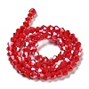 Opaque Solid Color Electroplate Glass Beads Strands GLAA-F029-P4mm-A02-2