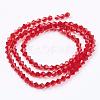Red Glass Bicone Beads Strands X-GLAA-S026-11-3