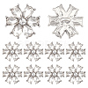 10Pcs 1-Hole Alloy Shank Buttons BUTT-MA0001-10B-1