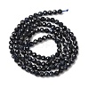 Natural Black Sapphire Beads Strands G-P625-3mm-01-3