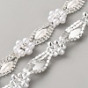 Alloy Rhinestone Link Chains LCHA-WH20001-01S-1