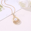 Teardrop Alloy Crystal Rhinestone Stud Dangle Earrings & Pendant Necklaces Sets WGE0910-01-3