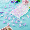 50Pcs 5 Styles UV Plating Rainbow Iridescent Acrylic Beads OACR-TA0004-67F-5