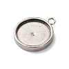 201 Stainless Steel Pendant Cabochon Settings STAS-D379-04E-P-2