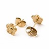 304 Stainless Steel Flower Stud Earrings for Women EJEW-C004-07G-2