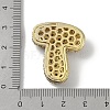 Rack Plating Brass Micro Pave Clear Cubic Zirconia Pendants ZIRC-U002-G-T-3