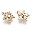 Brass Micro Pave Cubic Zirconia Charms KK-R111-059-2