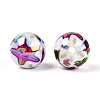 Ocean Theme Printed Opaque Acrylic Beads MACR-T048-07C-2