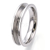 201 Stainless Steel Grooved Finger Ring Settings STAS-WH0039-11A-P-2