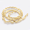 Electroplated Synthetic Non-magnetic Hematite 2-Hole Beads Strands G-E495-11A-02-2