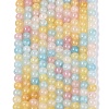 Ombre Effect Dyed Crackle Glass Beads Strands GLAA-Q106-01A-B14-2