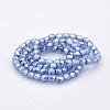Pearl Luster Plated Glass Faceted Drum Beads Strands GLAA-A032-4mm-PL07-2