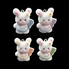 Flocky Opaque Resin Pendants RE-CBAC51B-04P-1