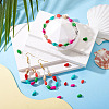 300Pcs 6 Colors Spray Painted Natural Spiral Shell Beads Strands BSHE-TA0001-14-7