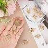Beebeecraft 14Pcs Brass Pave Clear Cubic Zirconia Connector Charms KK-BBC0007-34-3