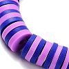 7Pcs 7 Style Polymer Clay Heishi Surfer Stretch Bracelets Set BJEW-SW00088-04-3