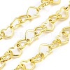 Alloy Heart Link Chains LCHA-H004-24G-1