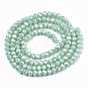 Electroplate Glass Beads Strands EGLA-A034-P4mm-B16-2