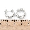 Brass Clear Cubic Zirconia Hoop Earrings EJEW-Q016-02P-3