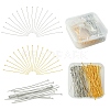 180Pcs 2 Colors Brass Ball Head Pins KK-YW0002-33-1