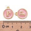 Golden Plated Alloy Enamel Charms ENAM-S118-07P-3