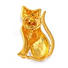Cat Shaped Alloy Enamel Pins JEWB-Q045-03G-2