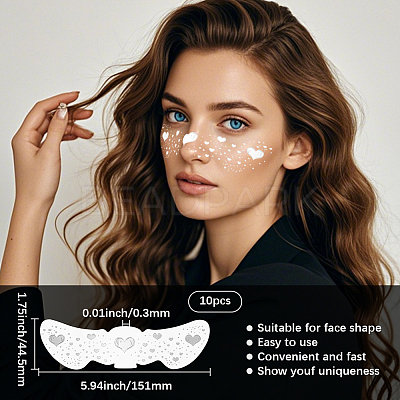 10Pcs Transfer Sticker Proof Removable Temporary Tattoos Stickers DIY-SP0003-65B-06-1